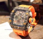 KV Factory Best Richard Mille RM11-03 Mclaren Watch - Orange Rubber Strap 
